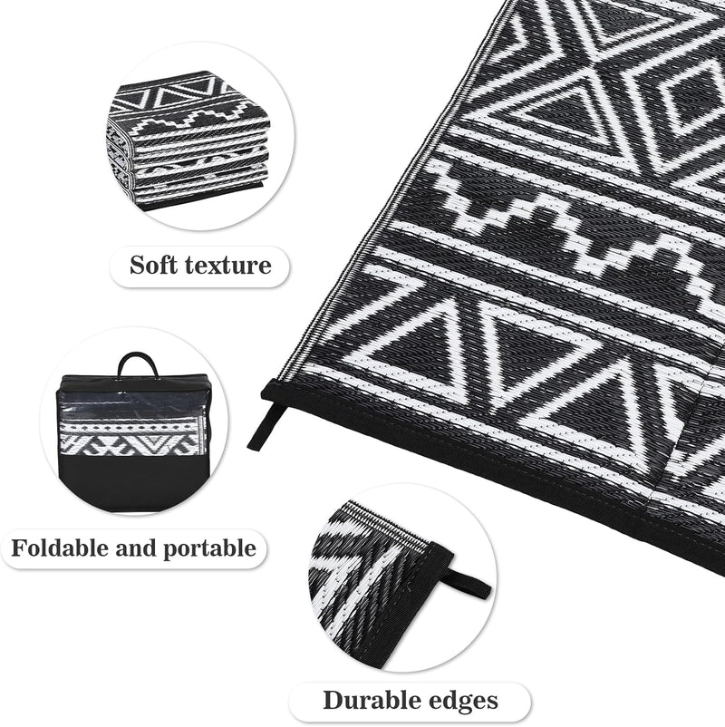 Outdoor Rug Waterproof Reversible