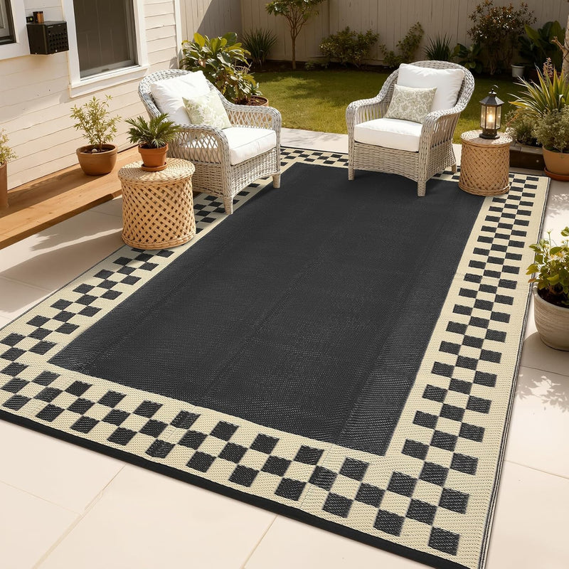 Outdoor Rug Waterproof Reversible