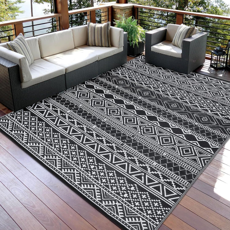 Outdoor Rug Waterproof Reversible
