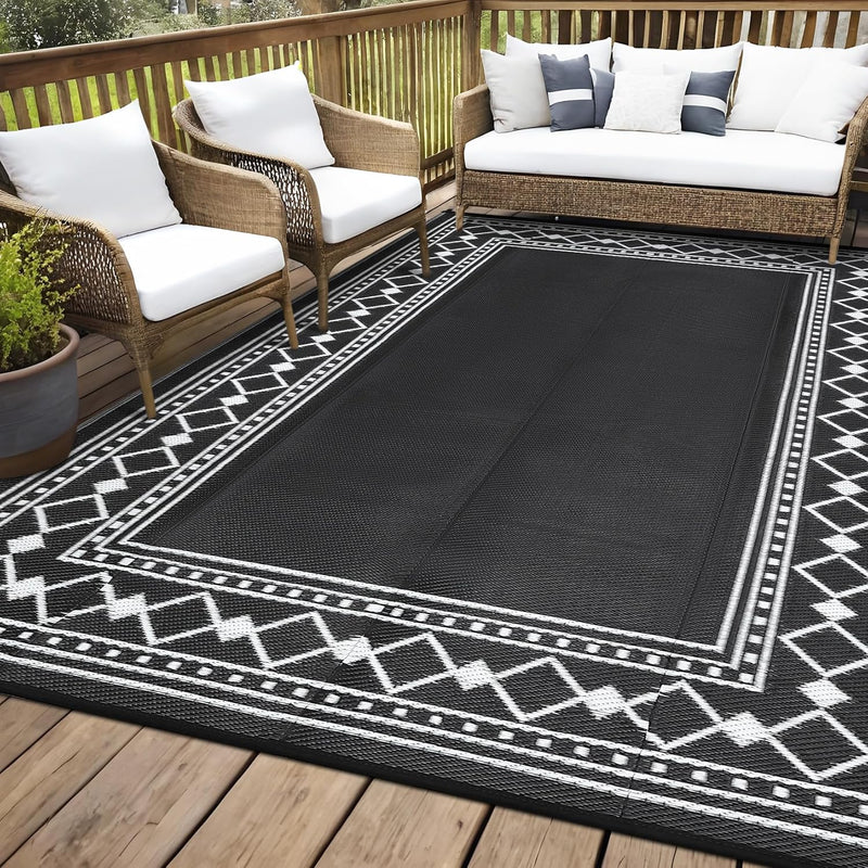 Outdoor Rug Waterproof Reversible