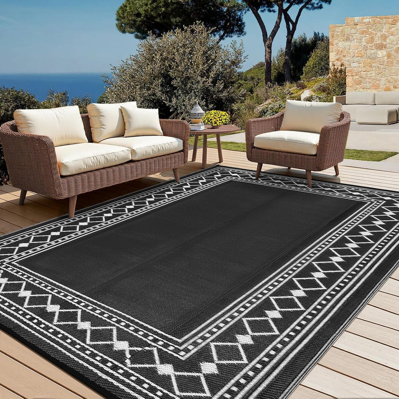 Outdoor Rug Waterproof Reversible