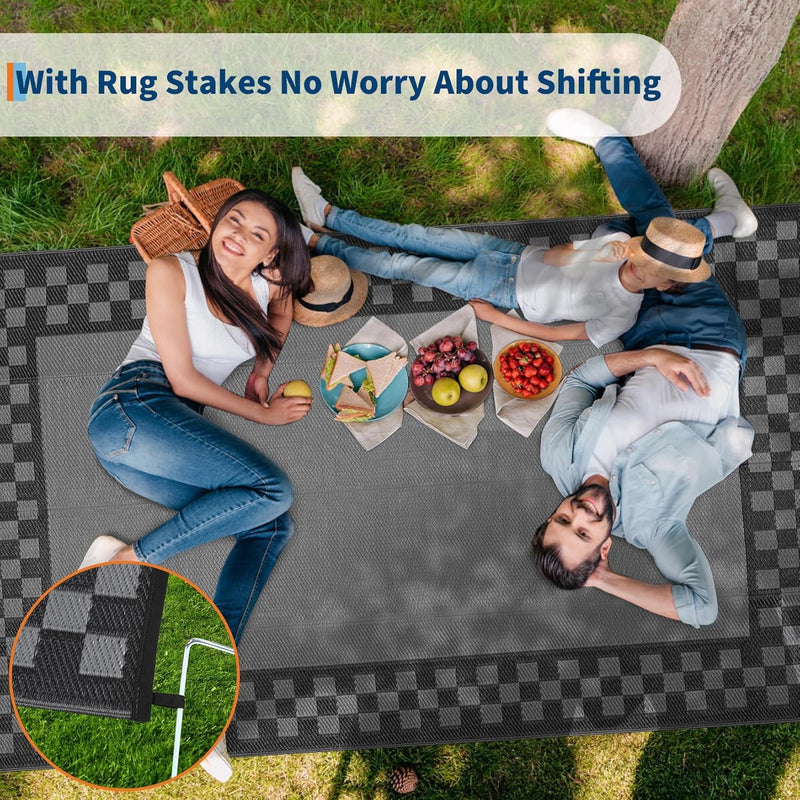 Outdoor Rug Waterproof Reversible