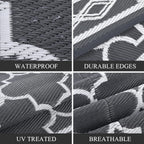 Outdoor Patio Rug Waterproof