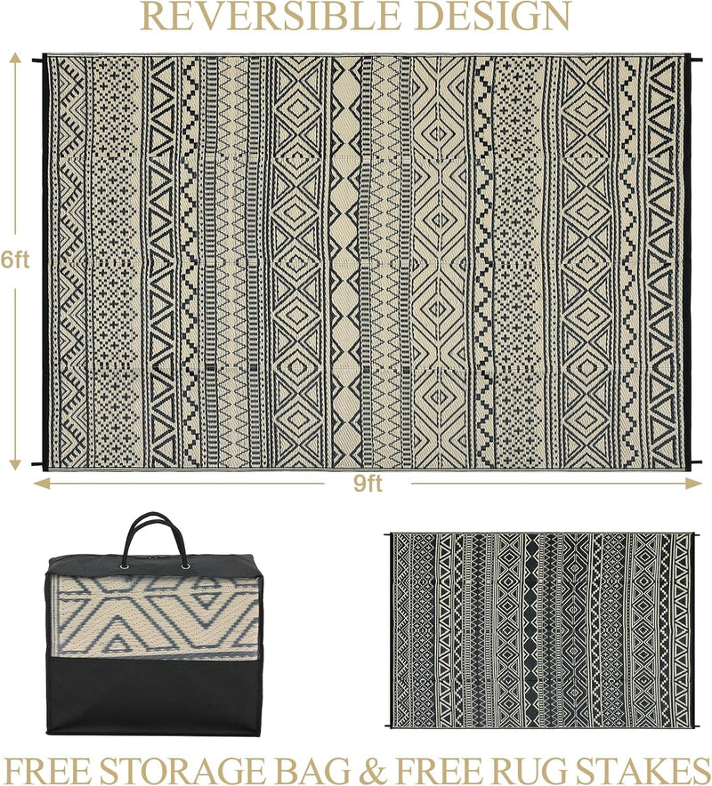 Outdoor Rug Waterproof Reversible