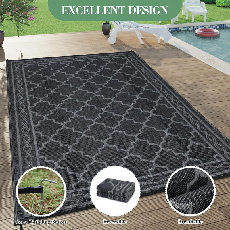 Outdoor Rug Waterproof Reversible