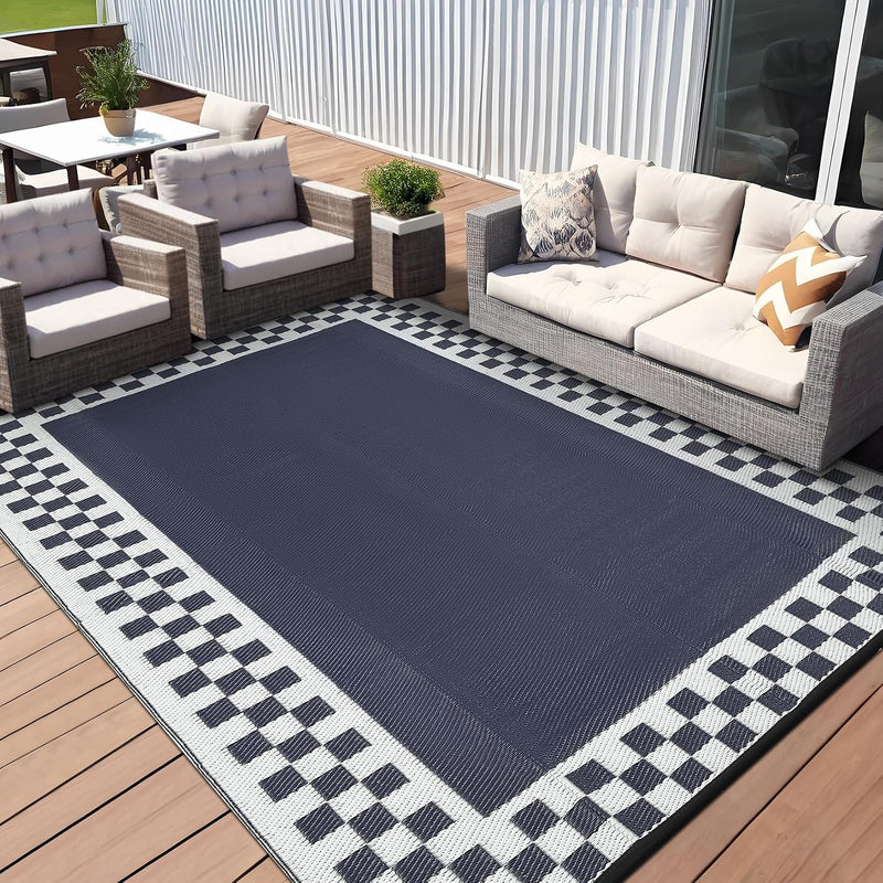 Outdoor Rug Waterproof Reversible
