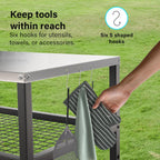 Outdoor Pizza Oven Stand Grill Cart Table Trolley
