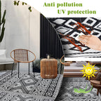 Outdoor Plastic Straw Rug Reversible Waterproof Large