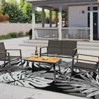 Outdoor Plastic Straw Rug Reversible Waterproof Large