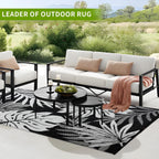 Outdoor Plastic Straw Rug Reversible Waterproof Large