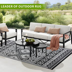 Outdoor Plastic Straw Rug Reversible Waterproof Large