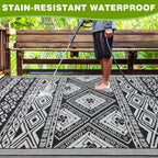 Outdoor Plastic Straw Rug Reversible Waterproof Large