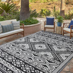 Outdoor Plastic Straw Rug Reversible Waterproof Large