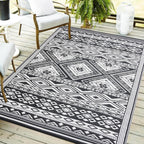 Outdoor Plastic Straw Rug Reversible Waterproof Large