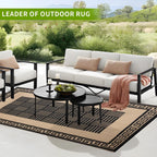 Outdoor Plastic Straw Rug Waterproof Reversible