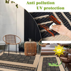 Outdoor Plastic Straw Rug Waterproof Reversible