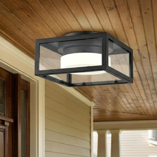 Outdoor Porch Ceiling Light with Built-In LED