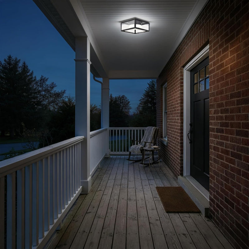 Outdoor Porch Ceiling Light with Built-In LED