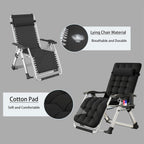 Outdoor Reclining Zero Gravity Chair with Cup Holder