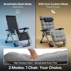Outdoor Reclining Zero Gravity Chair with Cup Holder
