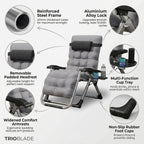 Outdoor Reclining Zero Gravity Chair with Cup Holder