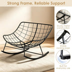 Outdoor Rocking Chair for Adults with Thick Cushion