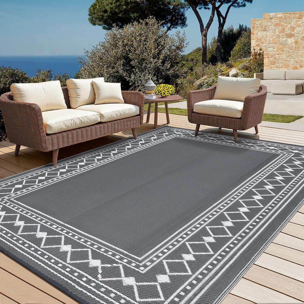 Outdoor Rug 180 X 270CM) Waterproof Reversible