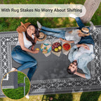 Outdoor Rug 180 X 270CM) Waterproof Reversible