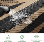 Outdoor Rug Extra Large Botanical Leaf Waterproof