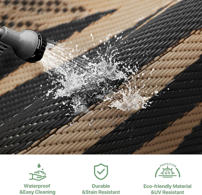 Outdoor Rug Waterproof Reversible Garden Carpet UV