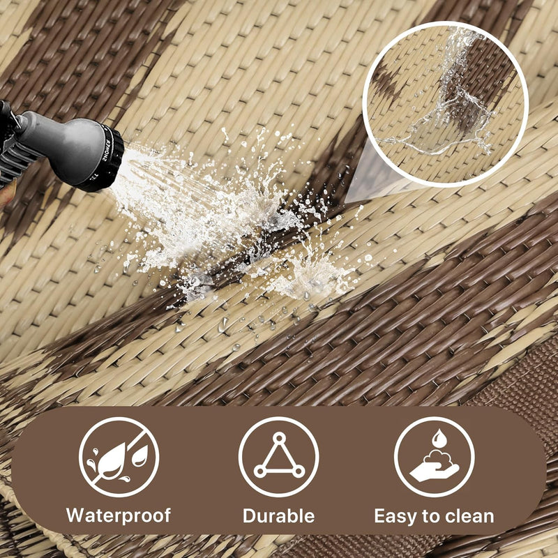 Outdoor Rug Waterproof Reversible Garden Carpet UV