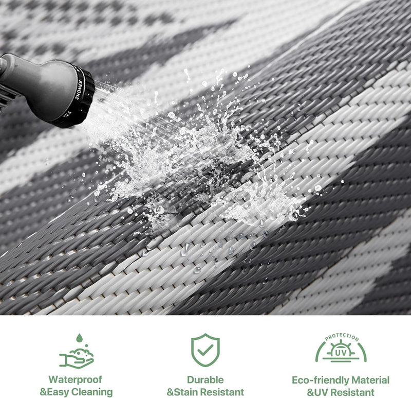 Outdoor Rug Waterproof Reversible Garden Carpet UV