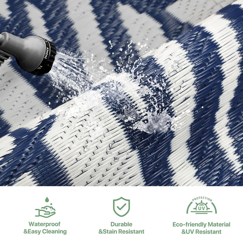 Outdoor Rug Waterproof Reversible Garden Carpet UV