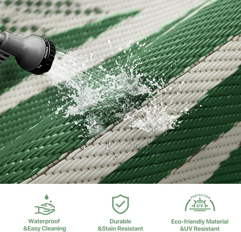 Outdoor Rug Waterproof Reversible Garden Carpet UV
