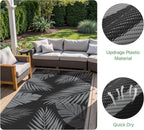Outdoor Rug Extra Large Botanical Leaf Waterproof