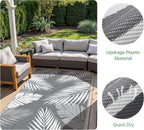 Outdoor Rug Extra Large Botanical Leaf Waterproof