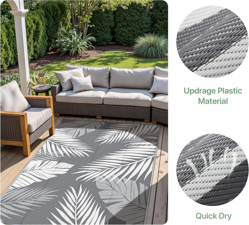 Outdoor Rug Waterproof Reversible Garden Carpet UV
