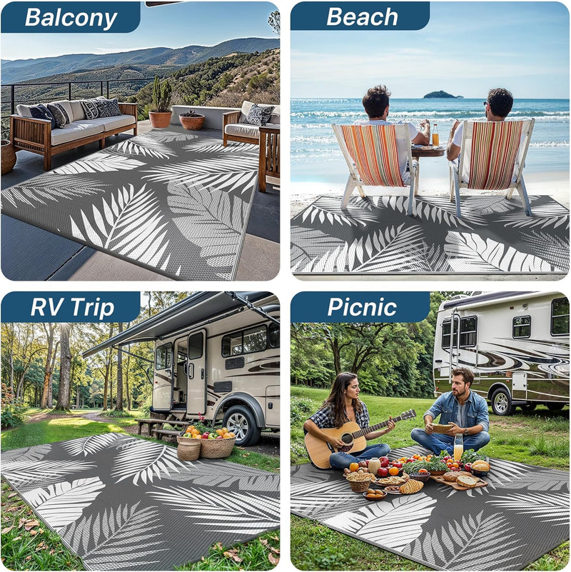 Outdoor Rug Waterproof Reversible Garden Carpet UV