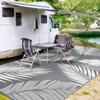 Outdoor Rug Extra Large Botanical Leaf Waterproof
