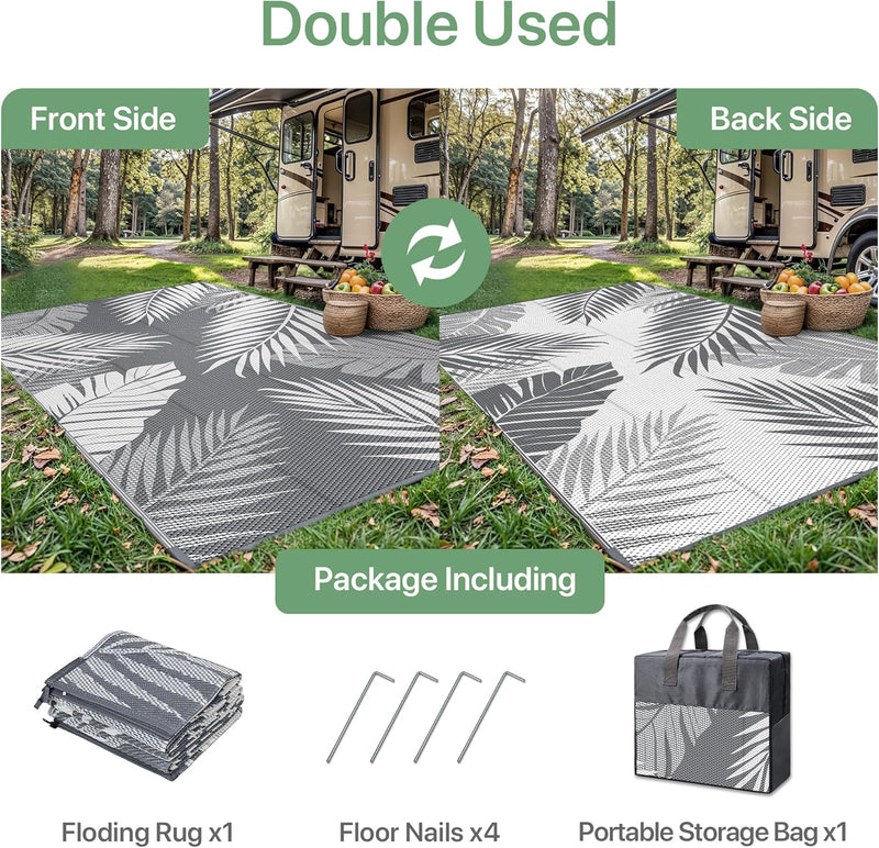 Outdoor Rug Waterproof Reversible Garden Carpet UV