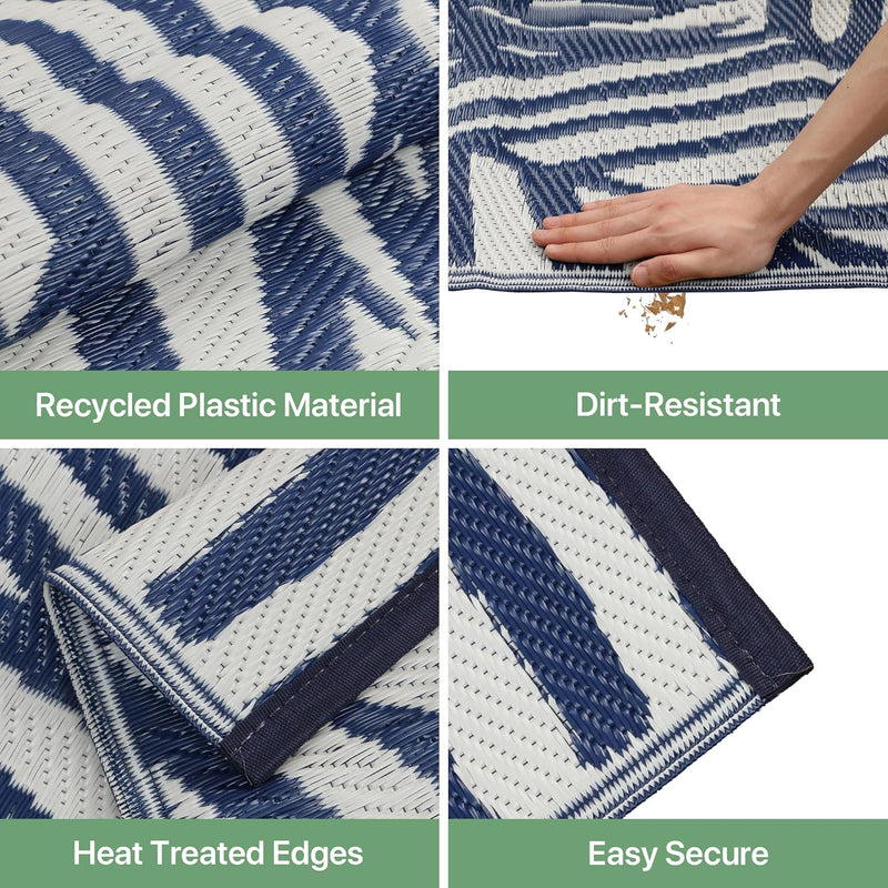 Outdoor Rug Waterproof Reversible Garden Carpet UV