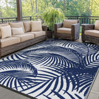 Outdoor Rug Extra Large Botanical Leaf Waterproof