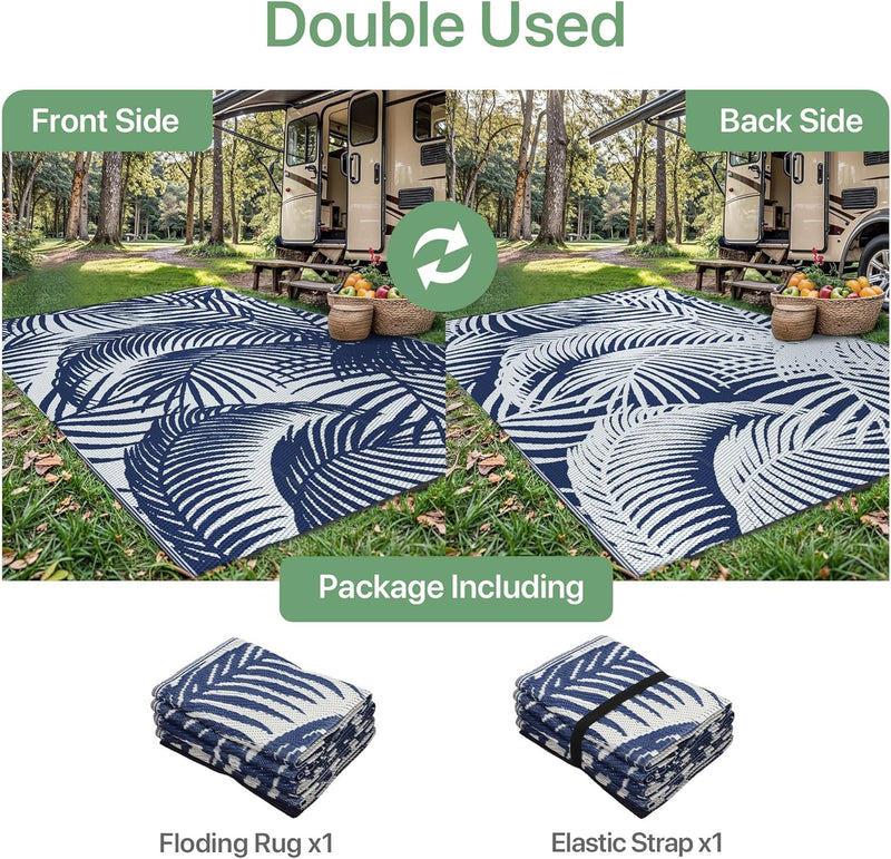 Outdoor Rug Waterproof Reversible Garden Carpet UV