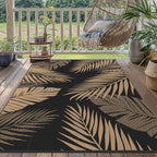 Outdoor Rug Extra Large Botanical Leaf Waterproof