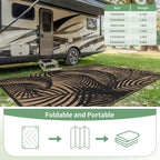 Outdoor Rug Extra Large Botanical Leaf Waterproof
