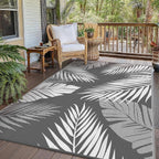 Outdoor Rug Extra Large Botanical Leaf Waterproof