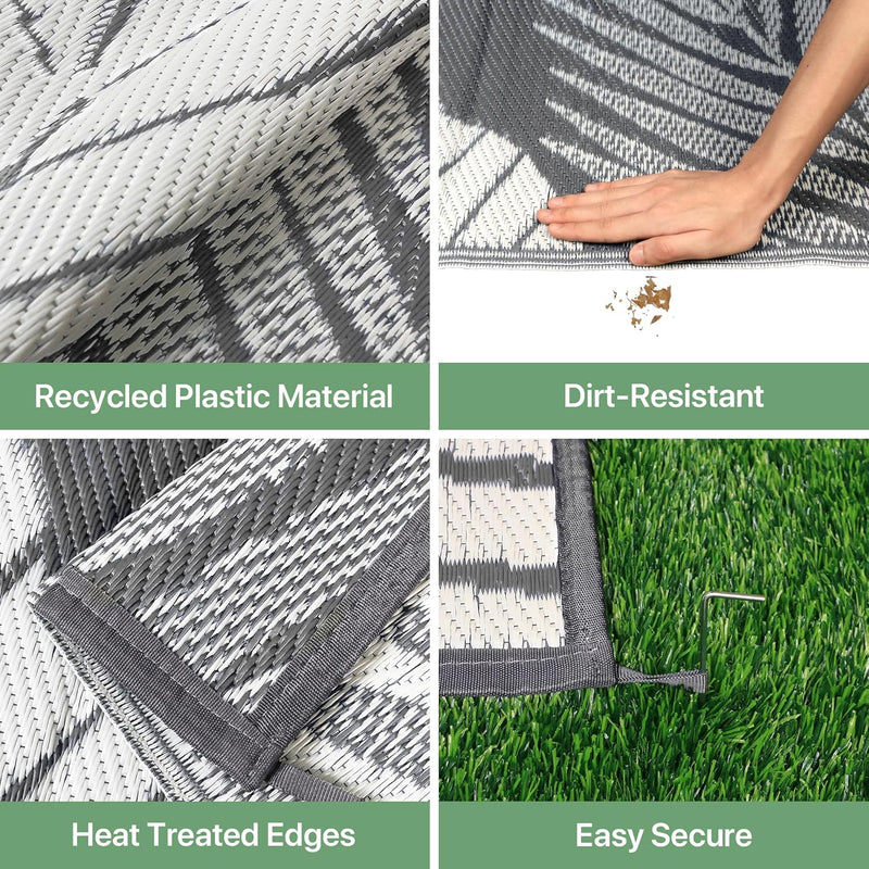 Outdoor Rug Waterproof Reversible Garden Carpet UV