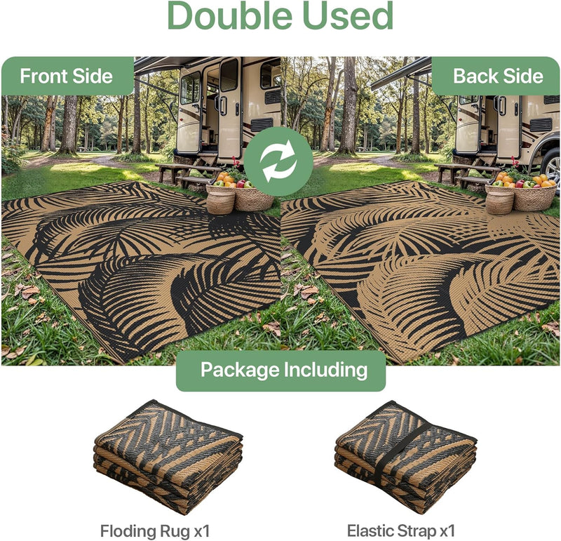 Outdoor Rug Waterproof Reversible Garden Carpet UV