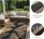 Outdoor Rug Extra Large Botanical Leaf Waterproof