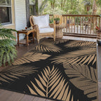 Outdoor Rug Extra Large Botanical Leaf Waterproof